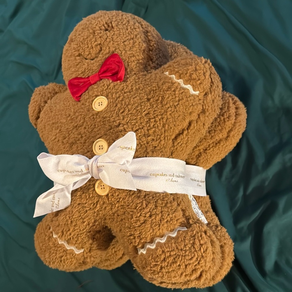 NEW Cupcakes & Cashmere Gingerbread Pillow Set